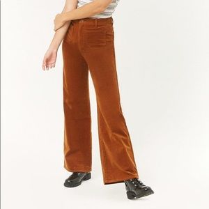 Brown corduroy flared pants